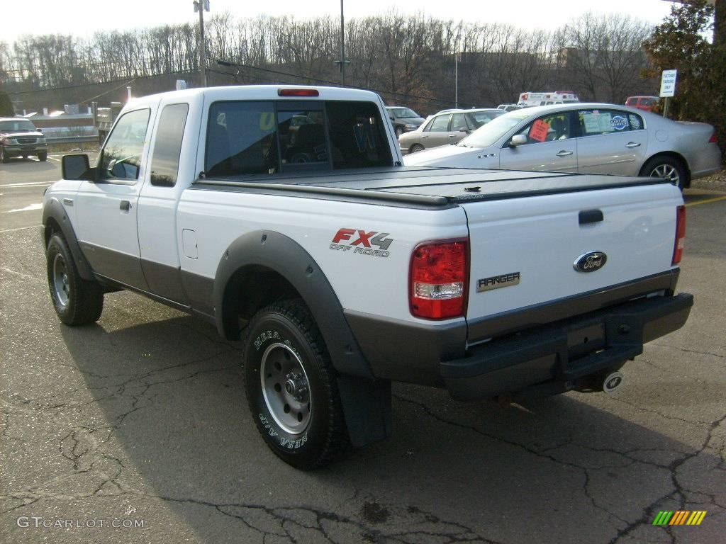 2007 Ranger FX4 SuperCab 4x4 - Oxford White / Ebony/Red photo #3