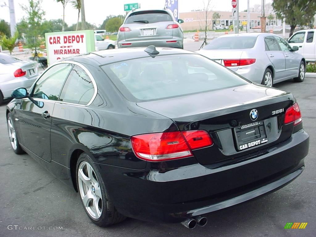 2007 3 Series 328i Coupe - Jet Black / Black photo #5