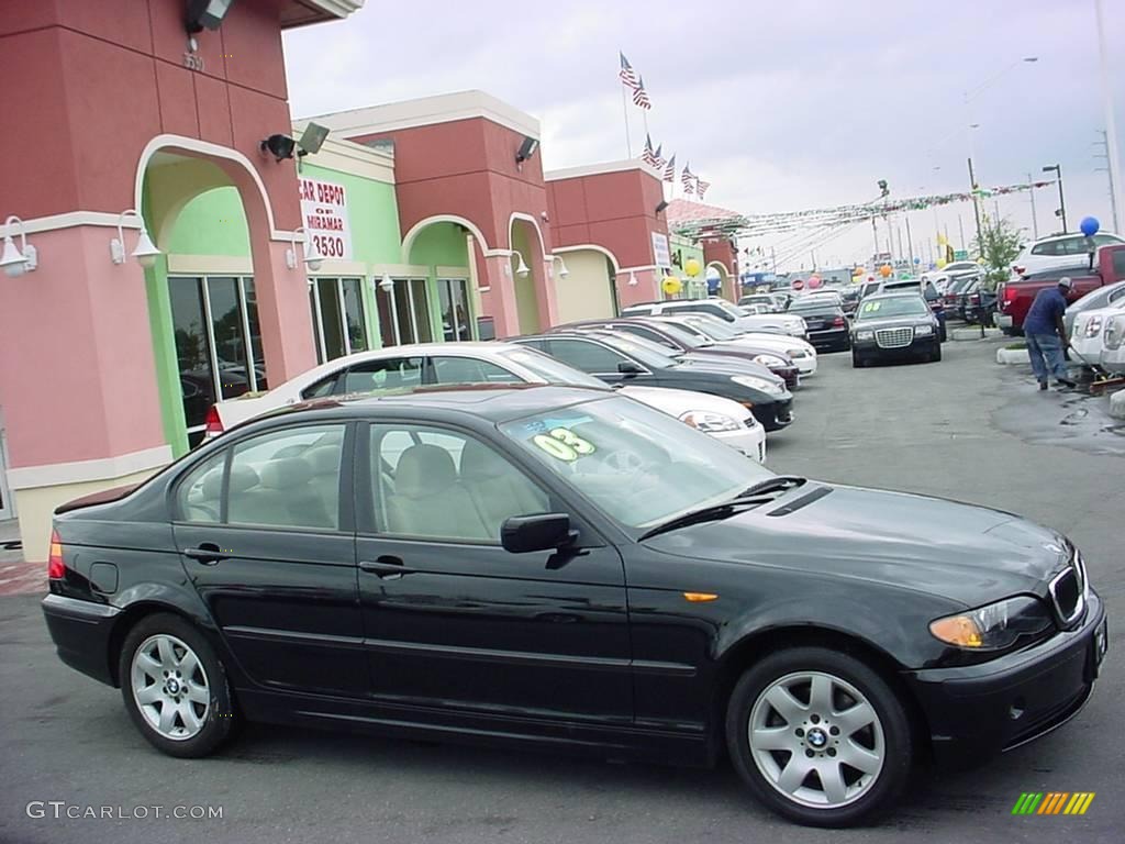2003 3 Series 325i Sedan - Jet Black / Natural Brown photo #2
