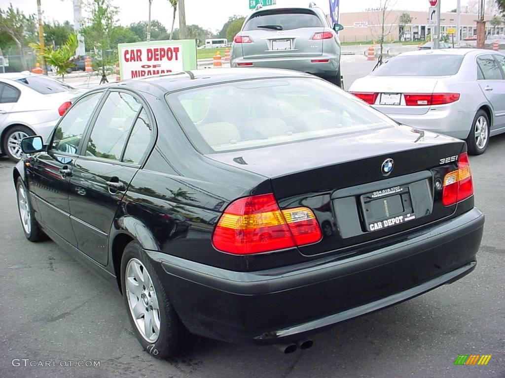 2003 3 Series 325i Sedan - Jet Black / Natural Brown photo #5