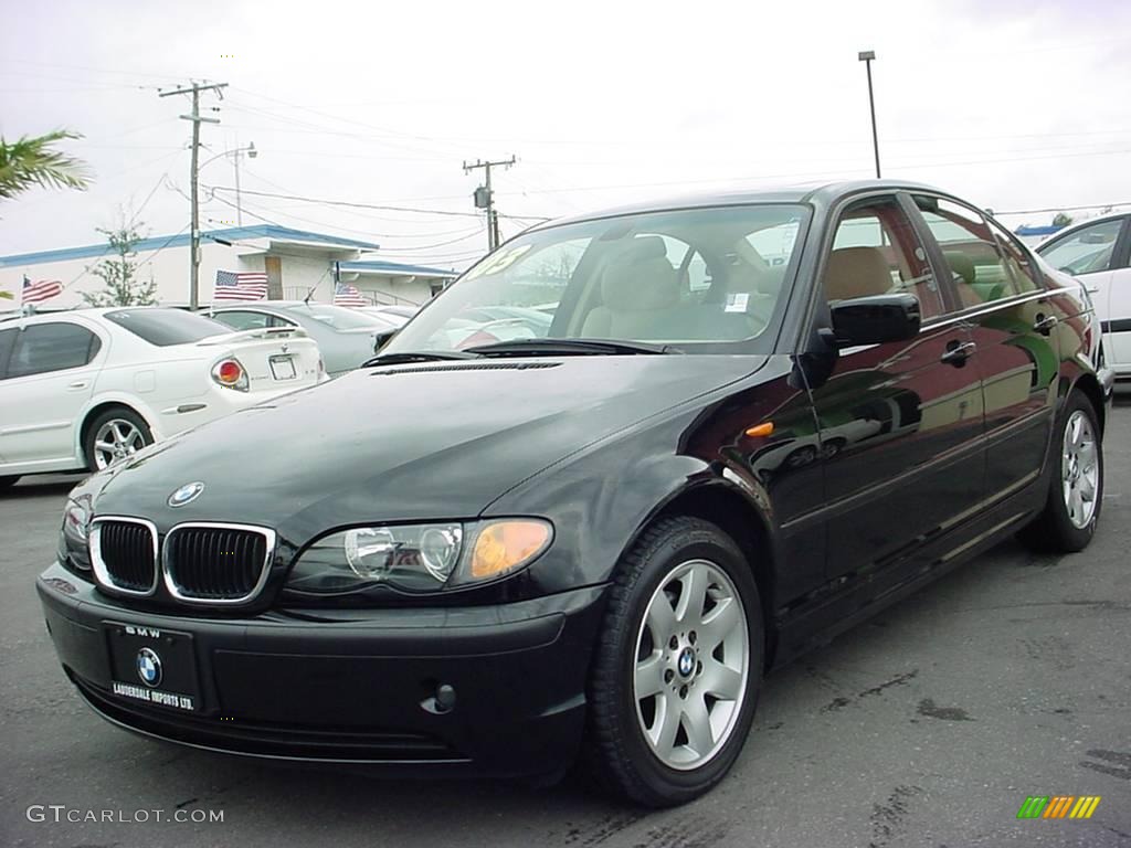 2003 3 Series 325i Sedan - Jet Black / Natural Brown photo #7