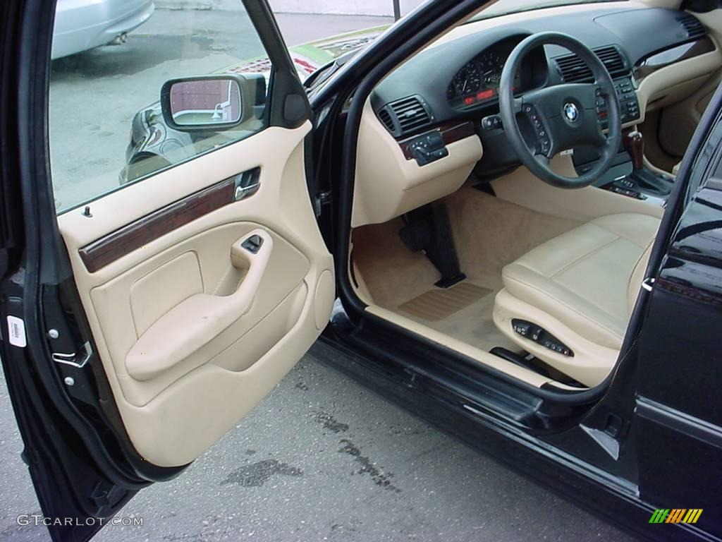 2003 3 Series 325i Sedan - Jet Black / Natural Brown photo #9