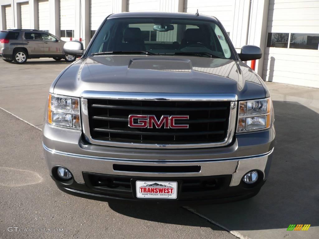 2009 Sierra 1500 Hybrid Crew Cab 4x4 - Steel Gray Metallic / Ebony photo #2