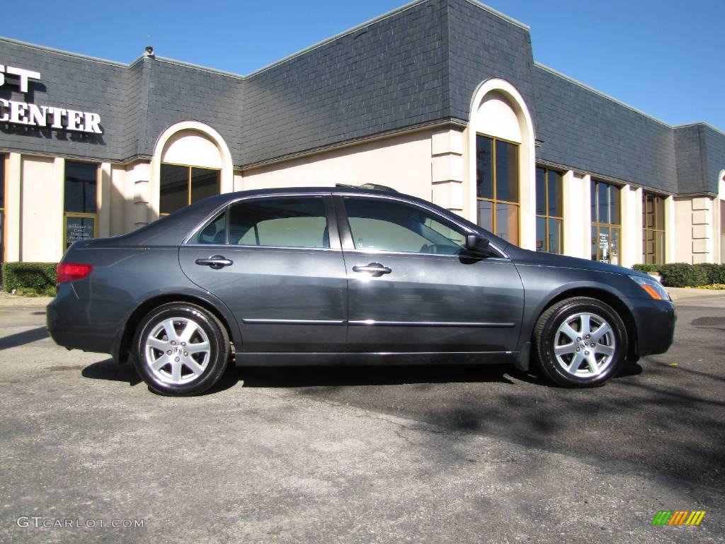 2005 Accord EX-L V6 Sedan - Graphite Pearl / Gray photo #7