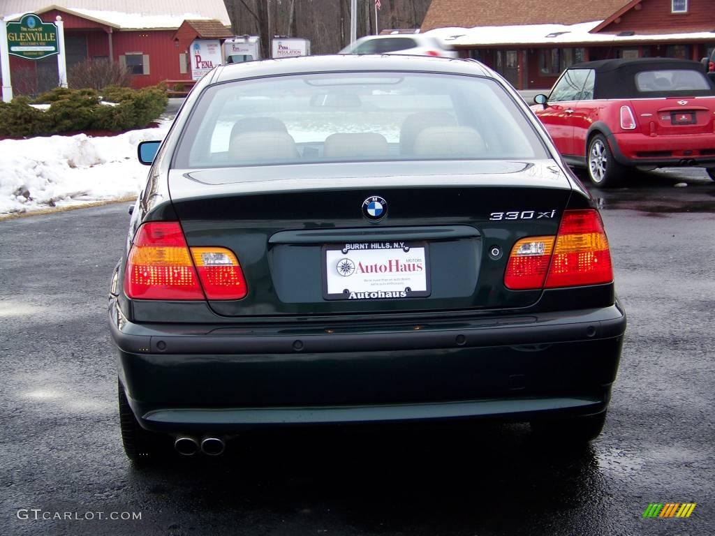 2004 3 Series 330xi Sedan - Oxford Green Metallic / Sand photo #5