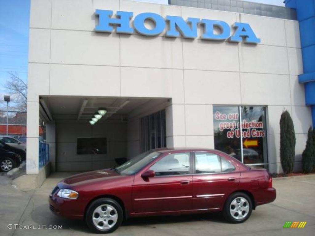 2006 Sentra 1.8 S - Inferno Red Metallic / Taupe Beige photo #1