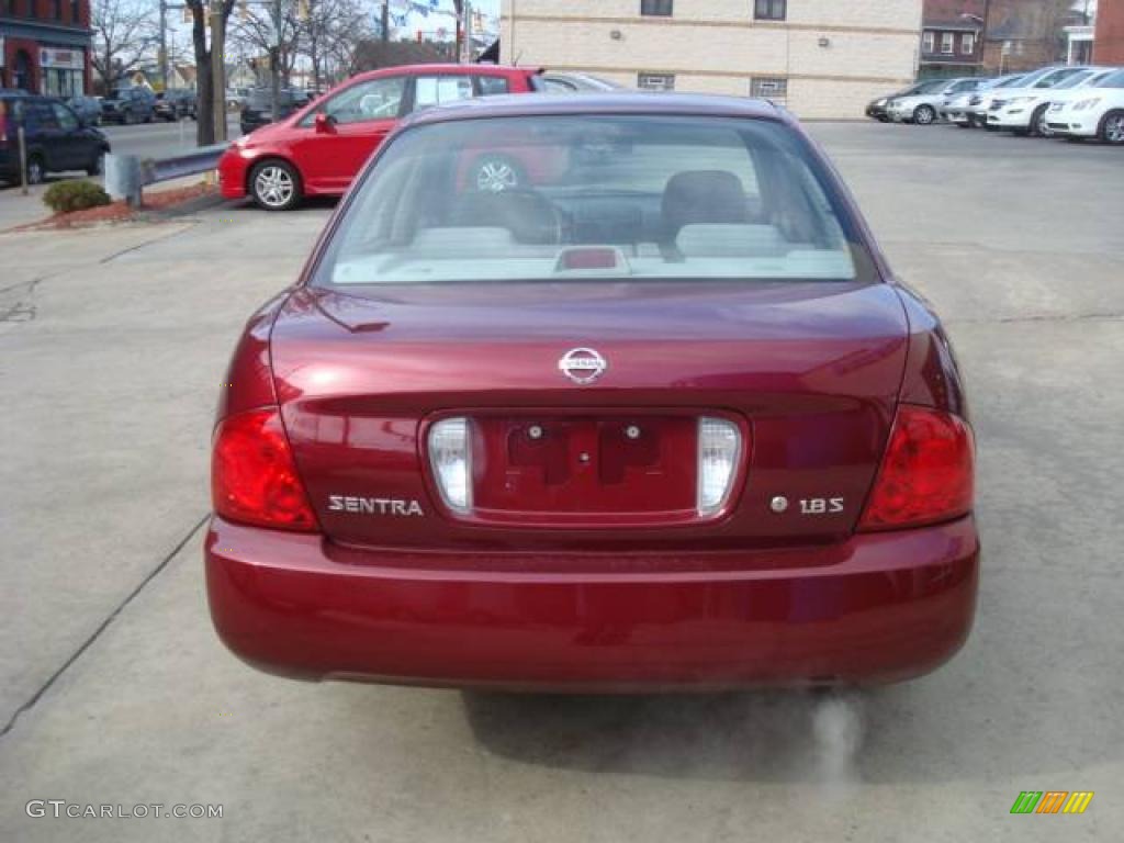 2006 Sentra 1.8 S - Inferno Red Metallic / Taupe Beige photo #3