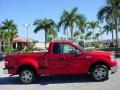 2007 Bright Red Ford F150 XLT Regular Cab  photo #2