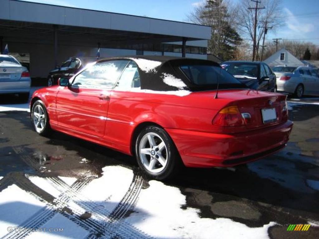 2002 3 Series 325i Convertible - Electric Red / Sand photo #3