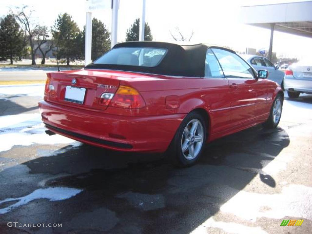 2002 3 Series 325i Convertible - Electric Red / Sand photo #5