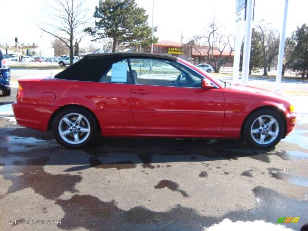2002 3 Series 325i Convertible - Electric Red / Sand photo #6