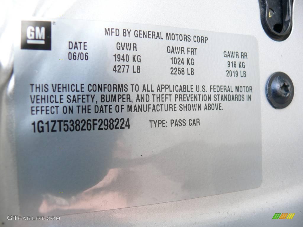 2006 Malibu LT V6 Sedan - Silverstone Metallic / Titanium Gray photo #15