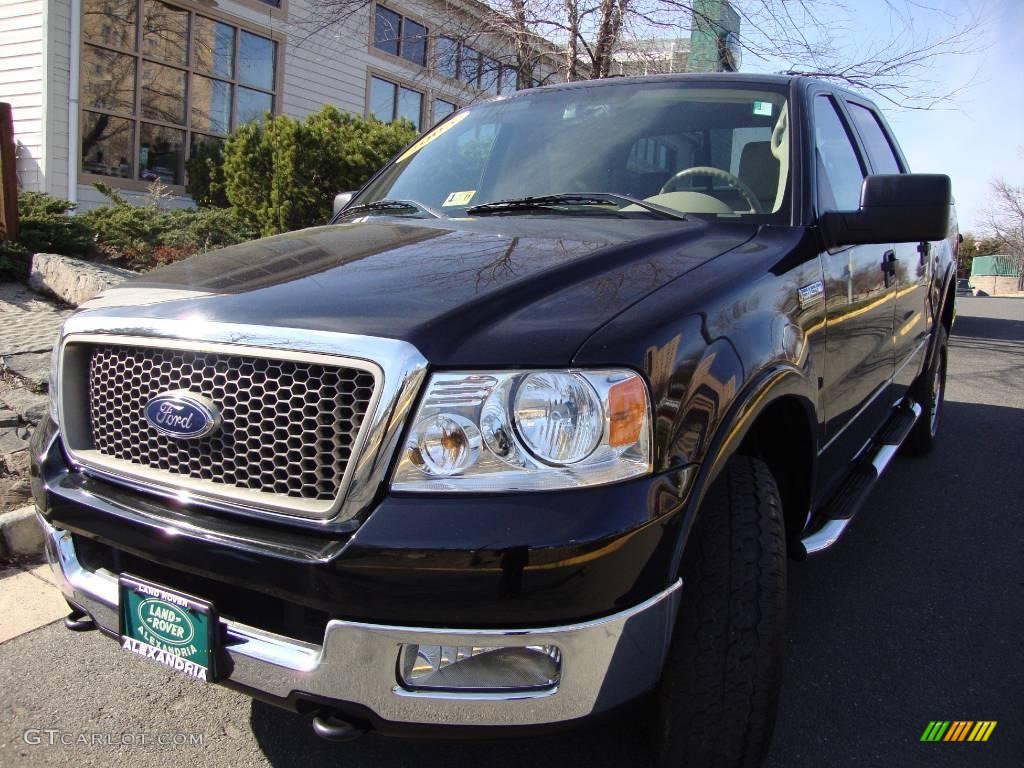 2005 F150 Lariat SuperCrew 4x4 - Black / Tan photo #1