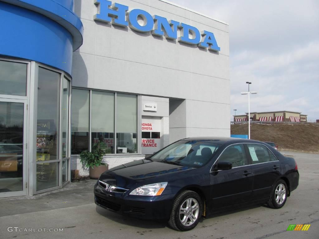 2007 Accord SE Sedan - Royal Blue Pearl / Gray photo #1