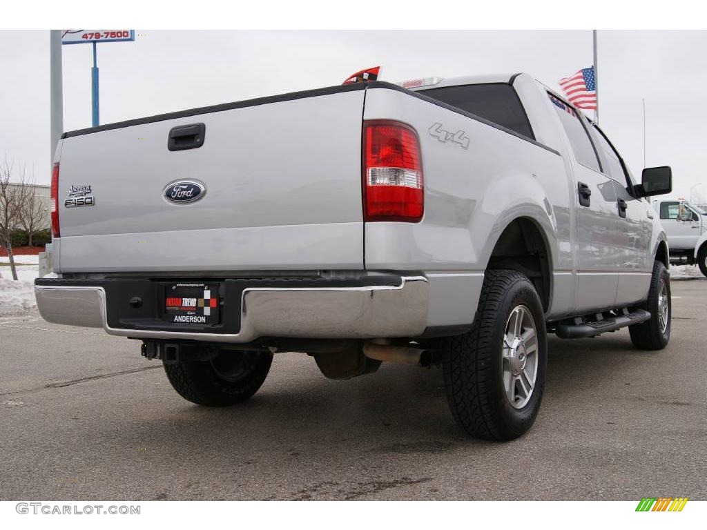 2005 F150 XLT SuperCrew 4x4 - Silver Metallic / Medium Flint/Dark Flint Grey photo #6