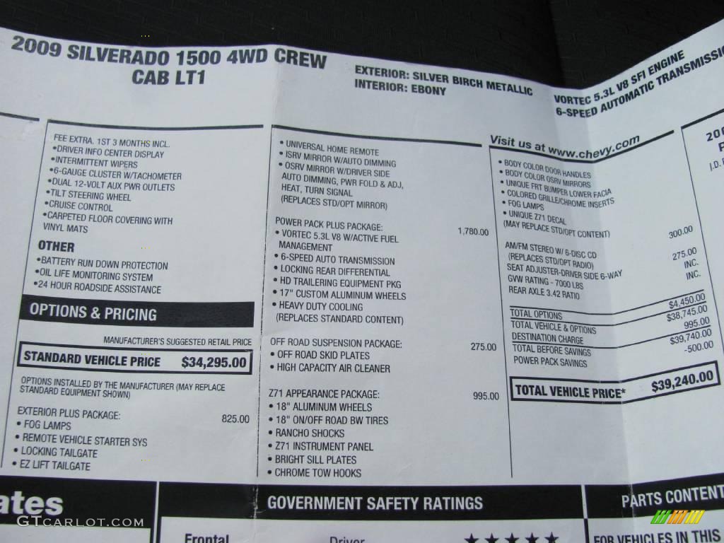 2009 Silverado 1500 LT Z71 Crew Cab 4x4 - Silver Birch Metallic / Ebony photo #21