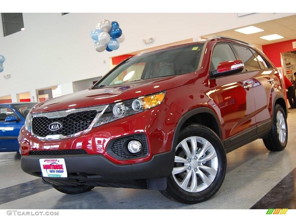 2011 Sorento EX - Spicy Red / Beige photo #2