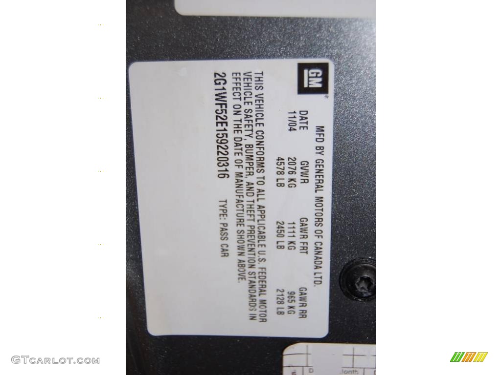 2005 Impala  - Medium Gray Metallic / Medium Gray photo #53