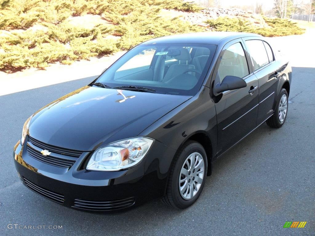 2010 Cobalt LS Sedan - Black Granite Metallic / Gray photo #1