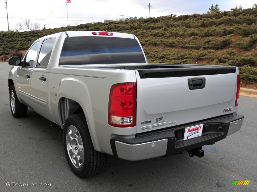 2010 Sierra 1500 SLE Crew Cab - Pure Silver Metallic / Ebony photo #2
