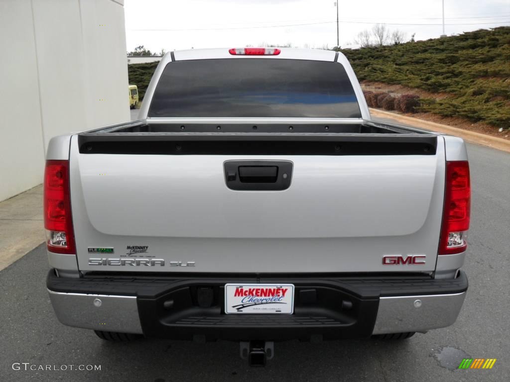 2010 Sierra 1500 SLE Crew Cab - Pure Silver Metallic / Ebony photo #3