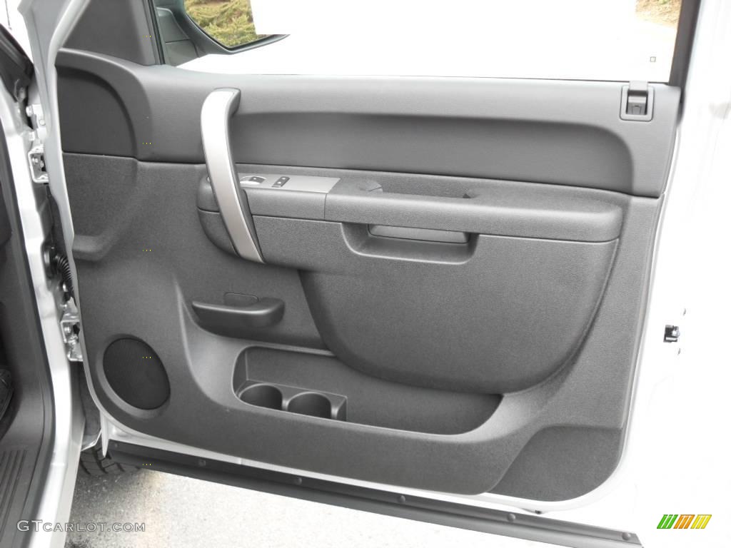 2010 Sierra 1500 SLE Crew Cab - Pure Silver Metallic / Ebony photo #18