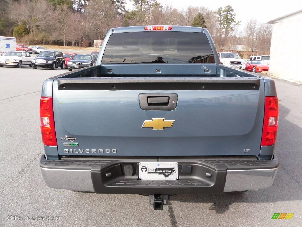 2010 Silverado 1500 LT Extended Cab 4x4 - Blue Granite Metallic / Ebony photo #3