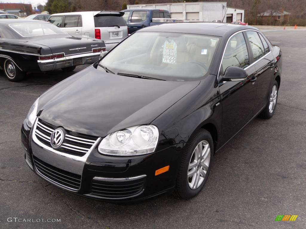 2007 Jetta Wolfsburg Edition Sedan - Black / Pure Beige photo #1