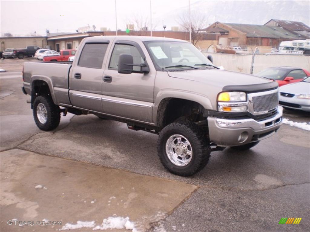 2007 Sierra 2500HD Classic SLT Crew Cab 4x4 - Steel Gray Metallic / Tan photo #3