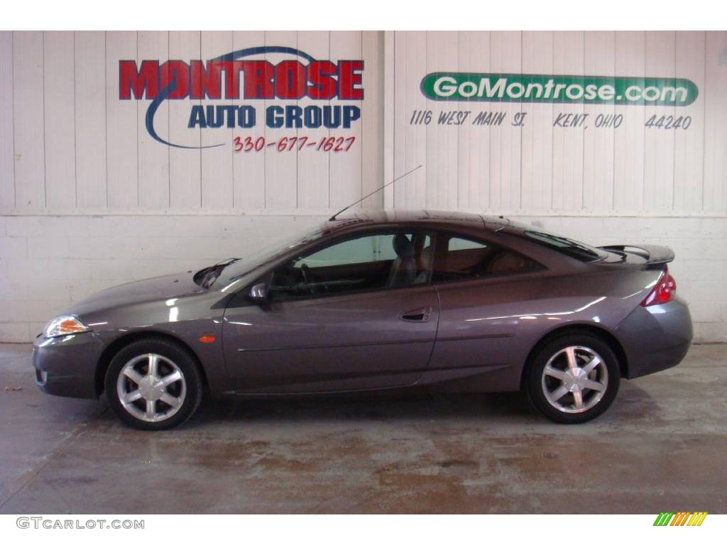 2002 Cougar V6 Coupe - Dark Shadow Grey Metallic / Medium Parchment photo #2