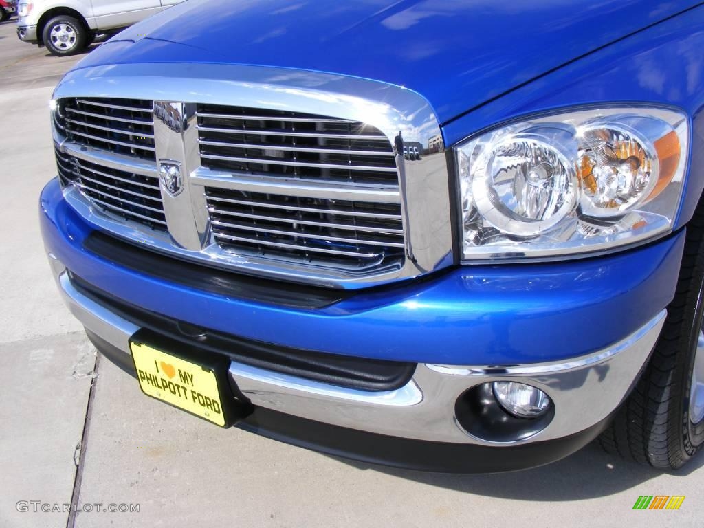 2008 Ram 1500 Lone Star Edition Quad Cab - Electric Blue Pearl / Medium Slate Gray photo #11