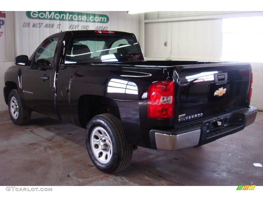 2008 Silverado 1500 Work Truck Regular Cab - Black / Dark Titanium photo #5