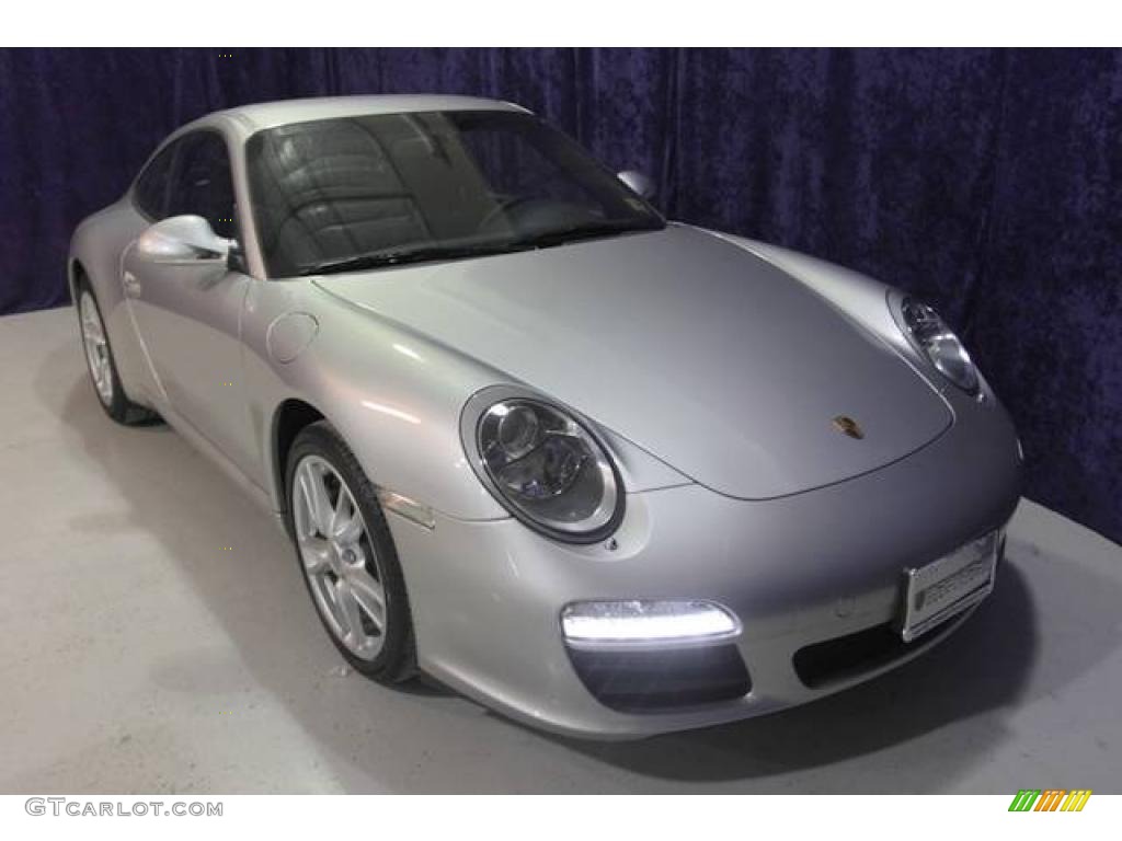 2009 911 Carrera Coupe - Arctic Silver Metallic / Black photo #1