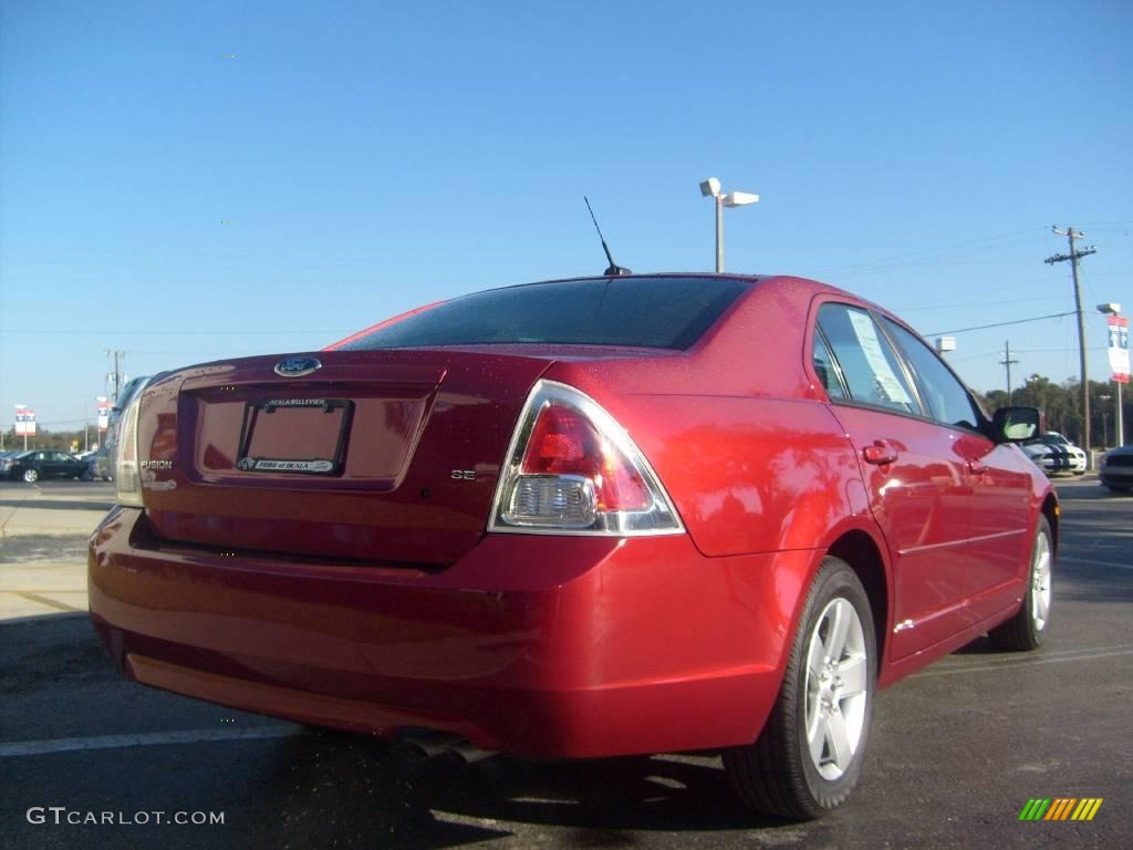 2008 Fusion SE - Redfire Metallic / Charcoal Black photo #3