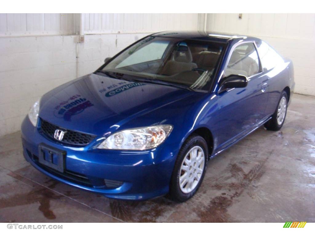 2005 Civic LX Coupe - Fiji Blue Pearl / Ivory photo #3