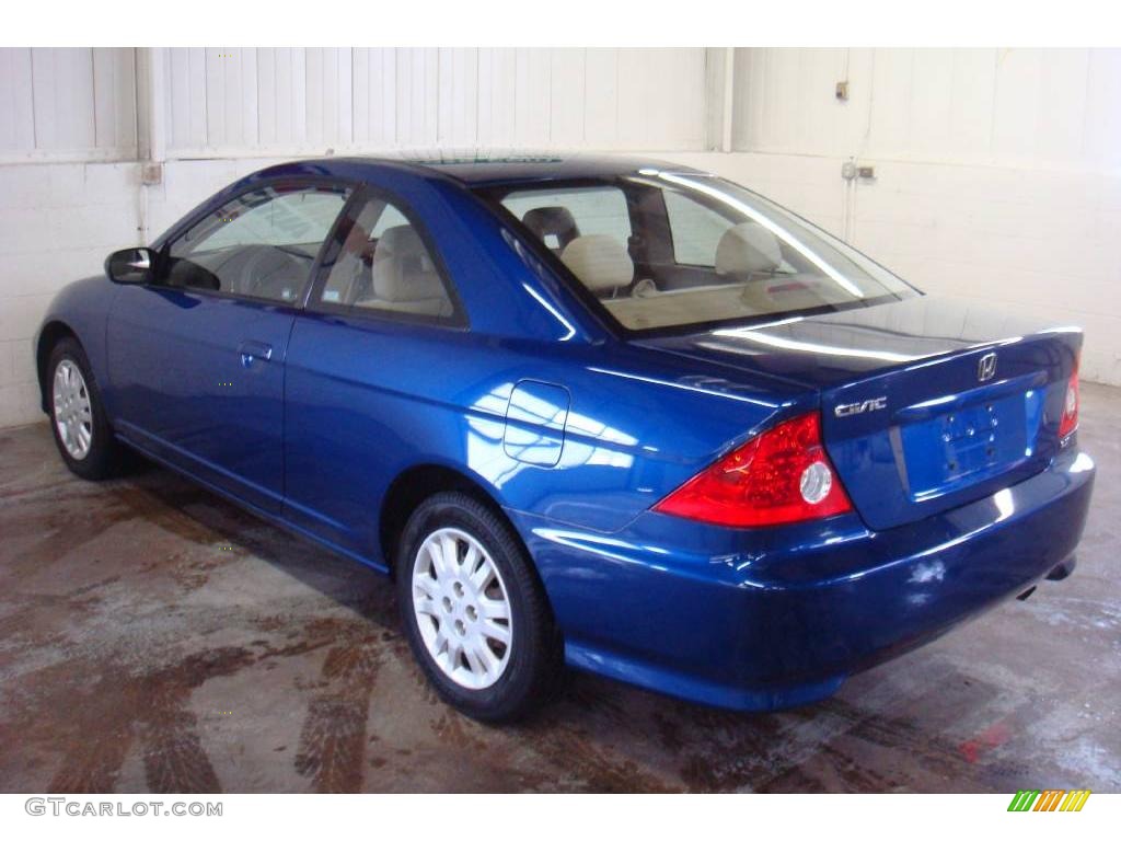 2005 Civic LX Coupe - Fiji Blue Pearl / Ivory photo #5