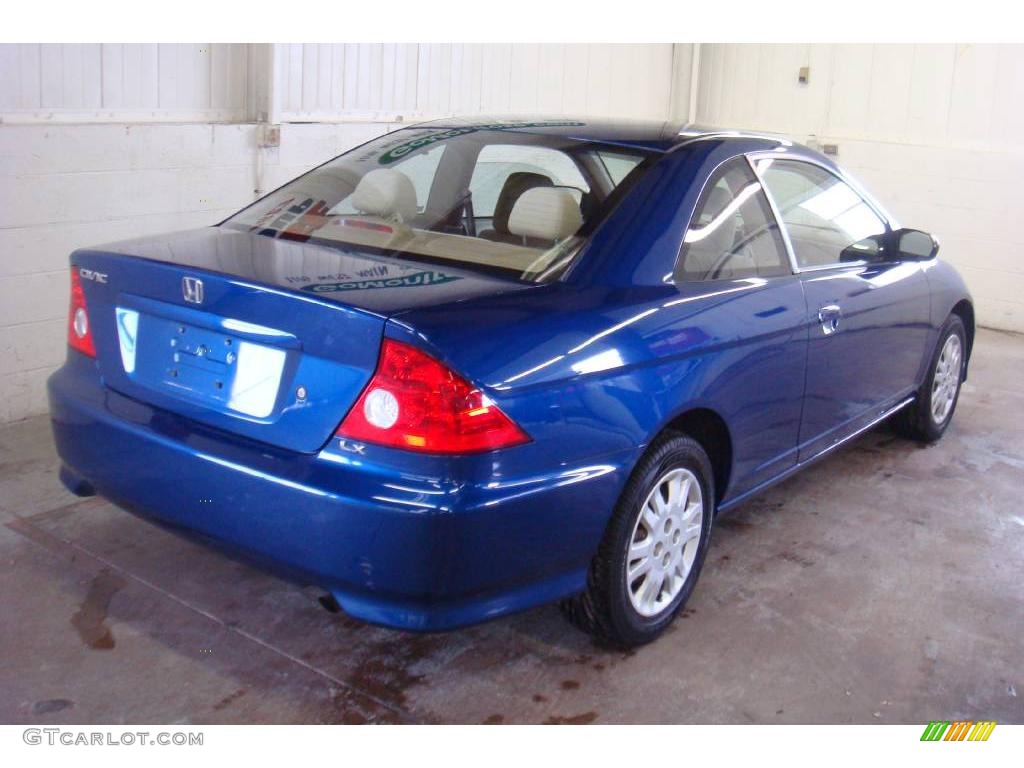 2005 Civic LX Coupe - Fiji Blue Pearl / Ivory photo #6