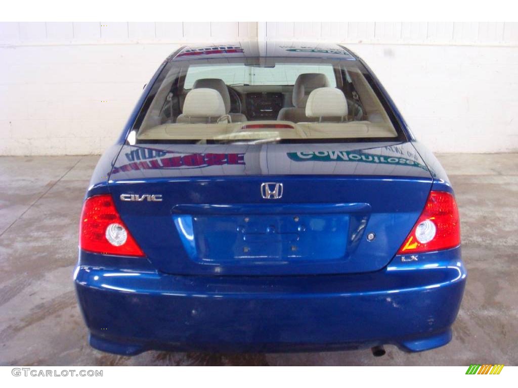 2005 Civic LX Coupe - Fiji Blue Pearl / Ivory photo #12