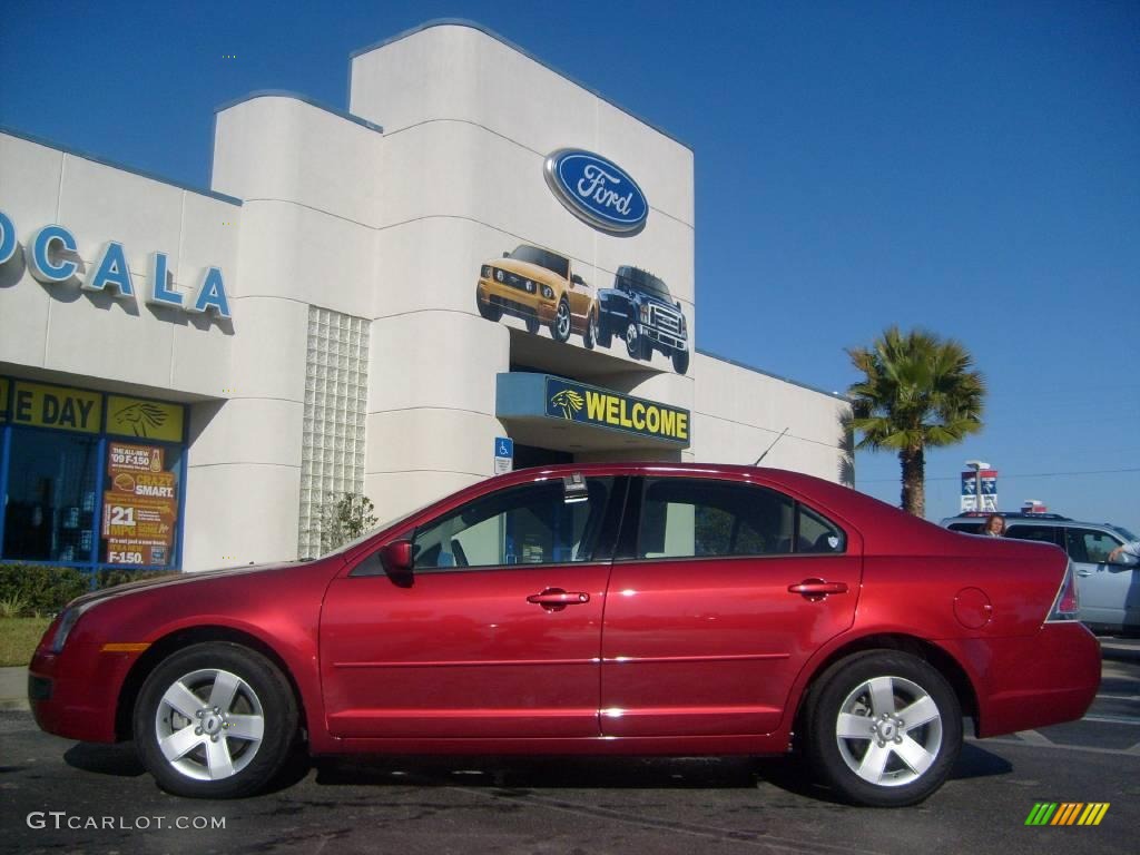 2008 Fusion SE - Redfire Metallic / Charcoal Black photo #6