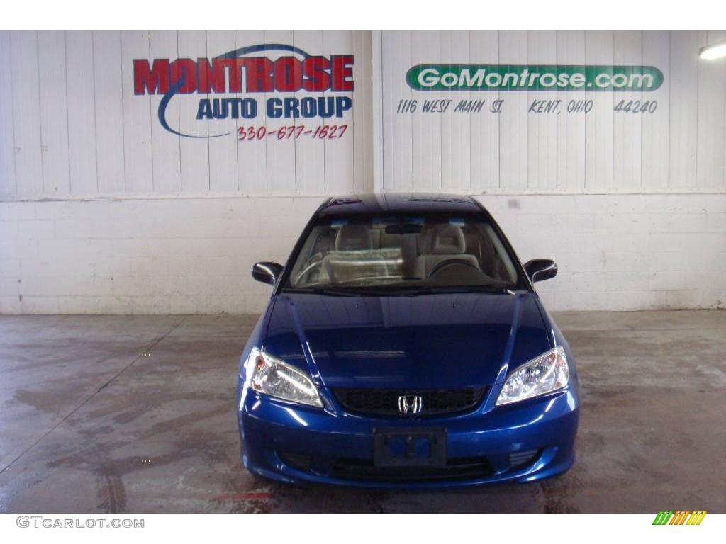 2005 Civic LX Coupe - Fiji Blue Pearl / Ivory photo #27