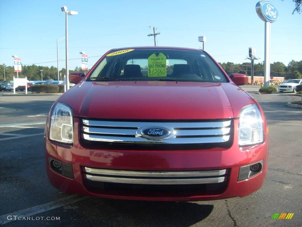 2008 Fusion SE - Redfire Metallic / Charcoal Black photo #8