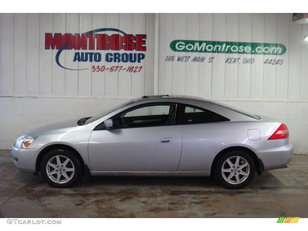 2003 Accord EX V6 Coupe - Satin Silver Metallic / Gray photo #1