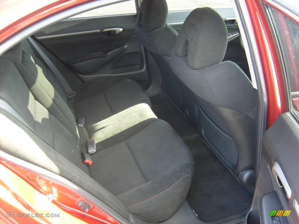 2007 Civic Si Sedan - Habanero Red Pearl / Black photo #16