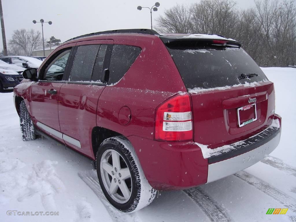 2007 Compass Limited - Inferno Red Crystal Pearlcoat / Pastel Slate Gray photo #3