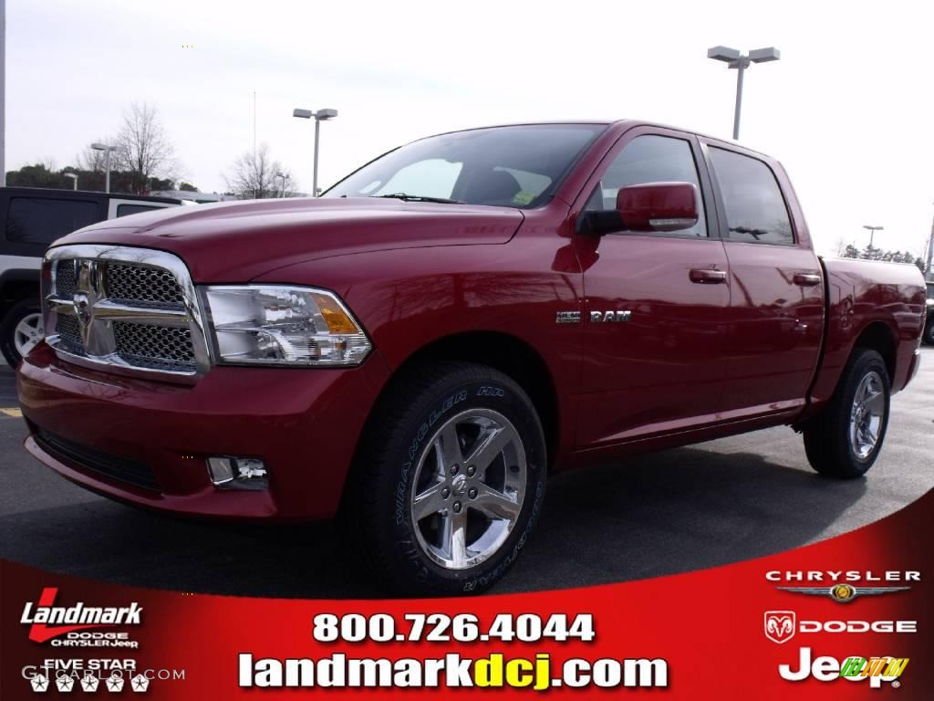 2010 Ram 1500 SLT Crew Cab - Inferno Red Crystal Pearl / Dark Slate/Medium Graystone photo #1