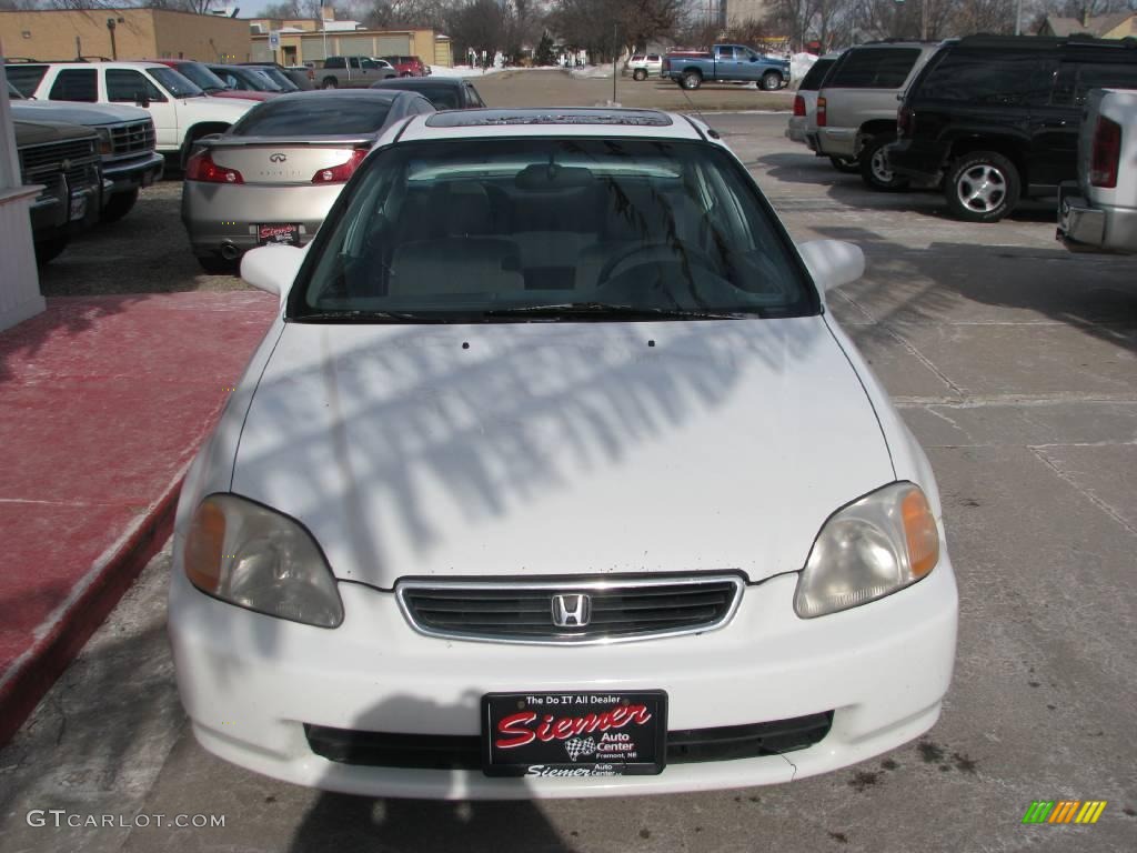 1998 Civic EX Sedan - Taffeta White / Gray photo #5