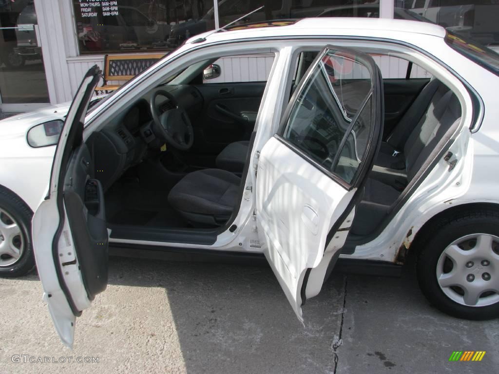 1998 Civic EX Sedan - Taffeta White / Gray photo #10