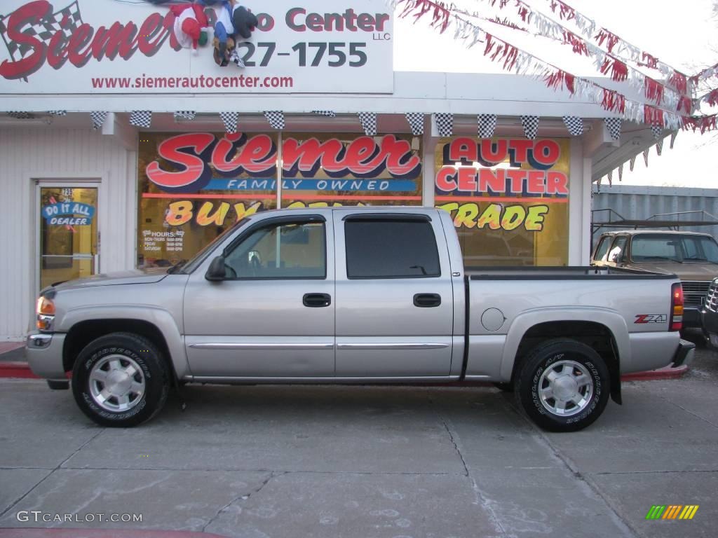 2006 Sierra 1500 SLT Crew Cab 4x4 - Silver Birch Metallic / Pewter photo #1