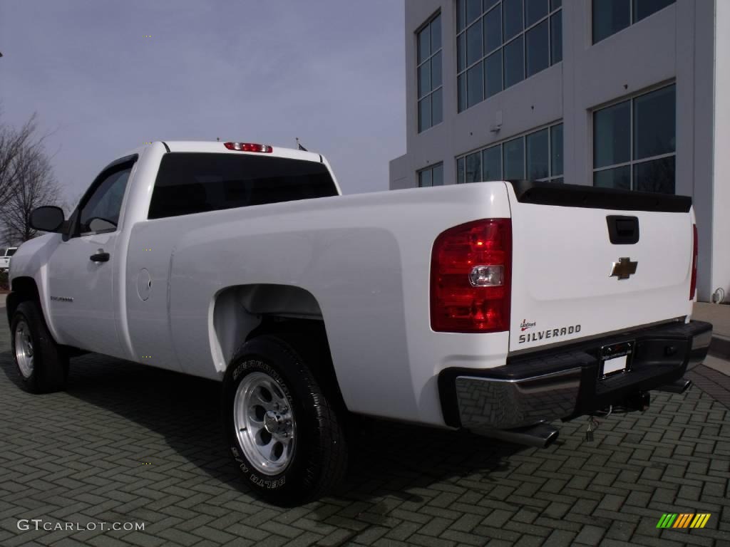 2007 Silverado 1500 LT Regular Cab - Summit White / Light Titanium/Ebony Black photo #3