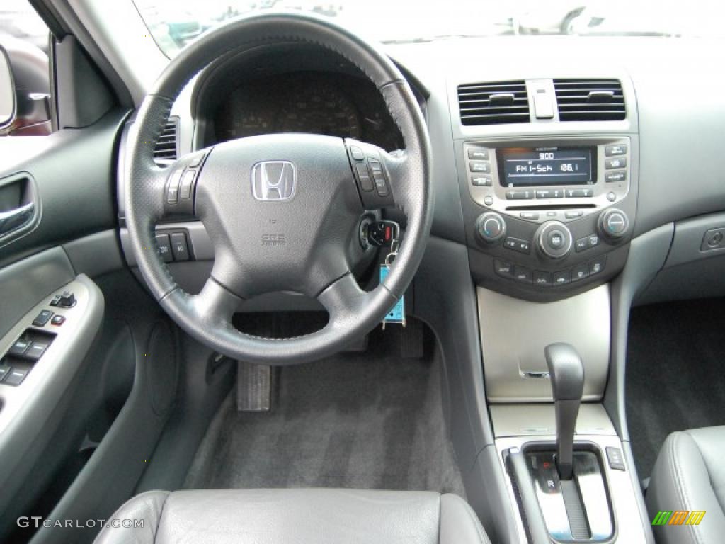 2007 Accord EX-L V6 Sedan - Moroccan Red Pearl / Gray photo #12